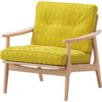 マルニ60＋ maruni60＋ マルニロクマルプラス オークフレーム ワイド1シーター 1人掛け ソファ 布地 M-05 ソファー ミナペルホネン dop-tambourine