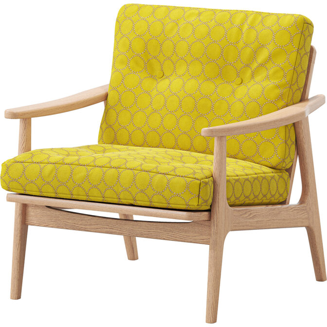 マルニ60＋ maruni60＋ マルニロクマルプラス オークフレーム ワイド1シーター 1人掛け ソファ 布地 M-05 ソファー ミナペルホネン dop-tambourine