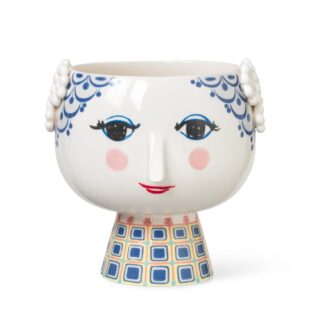 BJORN WIINBLAD ビヨンヴィンブラッド EVA エヴァ フラワーポット ブルー 北欧 デンマーク 花器 花瓶 磁器 インテリア