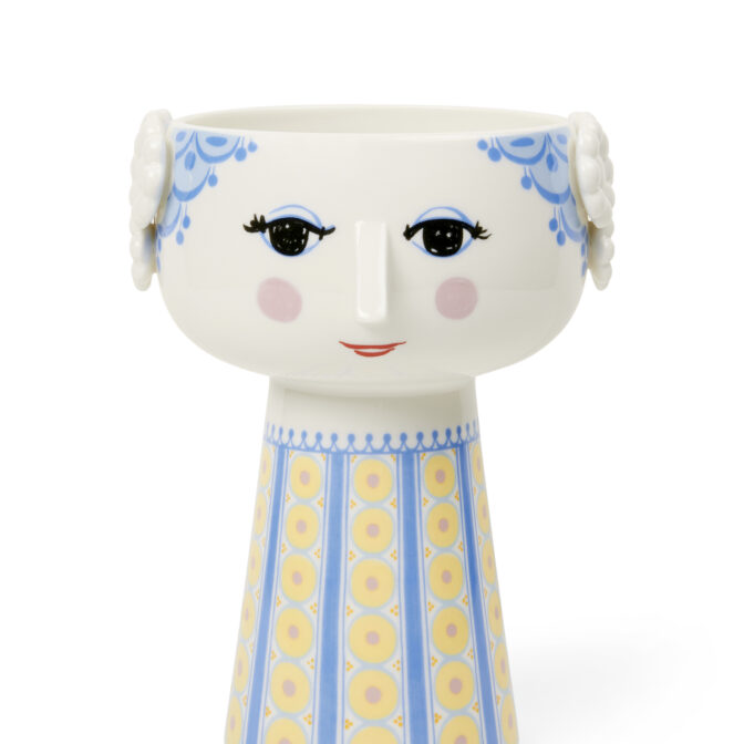 BJORN WIINBLAD ビヨンヴィンブラッド EVA エヴァ フラワーベース H18.5cm ライトブルー 北欧 デンマーク 花器 花瓶 磁器 インテリア