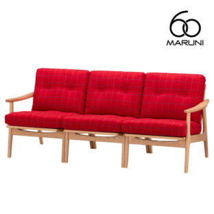 マルニ60 maruni60 マルニロクマル オーク フレームチェア 3シーター ソファ 3人掛け トリプルソファー おしゃれ かわいい 布地 M-02