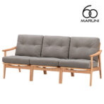 マルニ60 maruni60 マルニロクマル オーク フレームチェア 3シーター ソファ 3人掛け トリプルソファー おしゃれ かわいい 布地 M-01