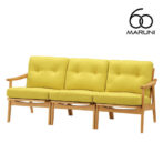 マルニ60 maruni60 マルニロクマル オーク フレームチェア 3シーター ソファ 3人掛け トリプルソファー おしゃれ かわいい 布地 M-01