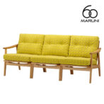 マルニ60 maruni60 マルニロクマル オーク フレームチェア 3シーター ソファ 3人掛け トリプルソファー おしゃれ かわいい 布地 ミナペルホネン タンバリン M-05