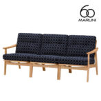 マルニ60 maruni60 マルニロクマル オーク フレームチェア 3シーター ソファ 3人掛け トリプルソファー おしゃれ かわいい 布地 ミナペルホネン タンバリン M-05