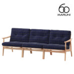 マルニ60 maruni60 マルニロクマル オーク フレームチェア ワイド 3シーター ソファ 3人掛け トリプルソファー おしゃれ かわいい 布地 M-02