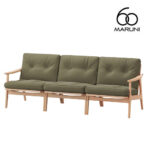 マルニ60 maruni60 マルニロクマル オーク フレームチェア ワイド 3シーター ソファ 3人掛け トリプルソファー おしゃれ かわいい 布地 M-02