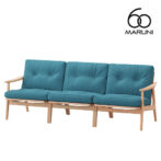 マルニ60 maruni60 マルニロクマル オーク フレームチェア ワイド 3シーター ソファ 3人掛け トリプルソファー おしゃれ かわいい 布地 M-02