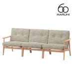 マルニ60 maruni60 マルニロクマル オーク フレームチェア ワイド 3シーター ソファ 3人掛け トリプルソファー おしゃれ かわいい 布地 M-04