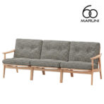 マルニ60 maruni60 マルニロクマル オーク フレームチェア ワイド 3シーター ソファ 3人掛け トリプルソファー おしゃれ かわいい 布地 M-04