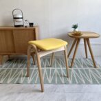 剣持勇 秋田木工 スツール スタッキングスツール NO.202 ブナ材 ナチュラル色 座面/PVCイエロー