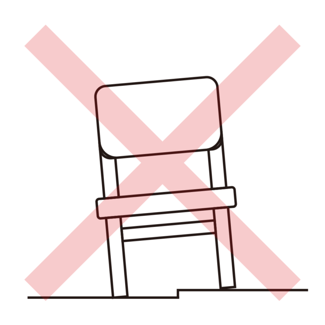 長く使うための椅子イスの置き方